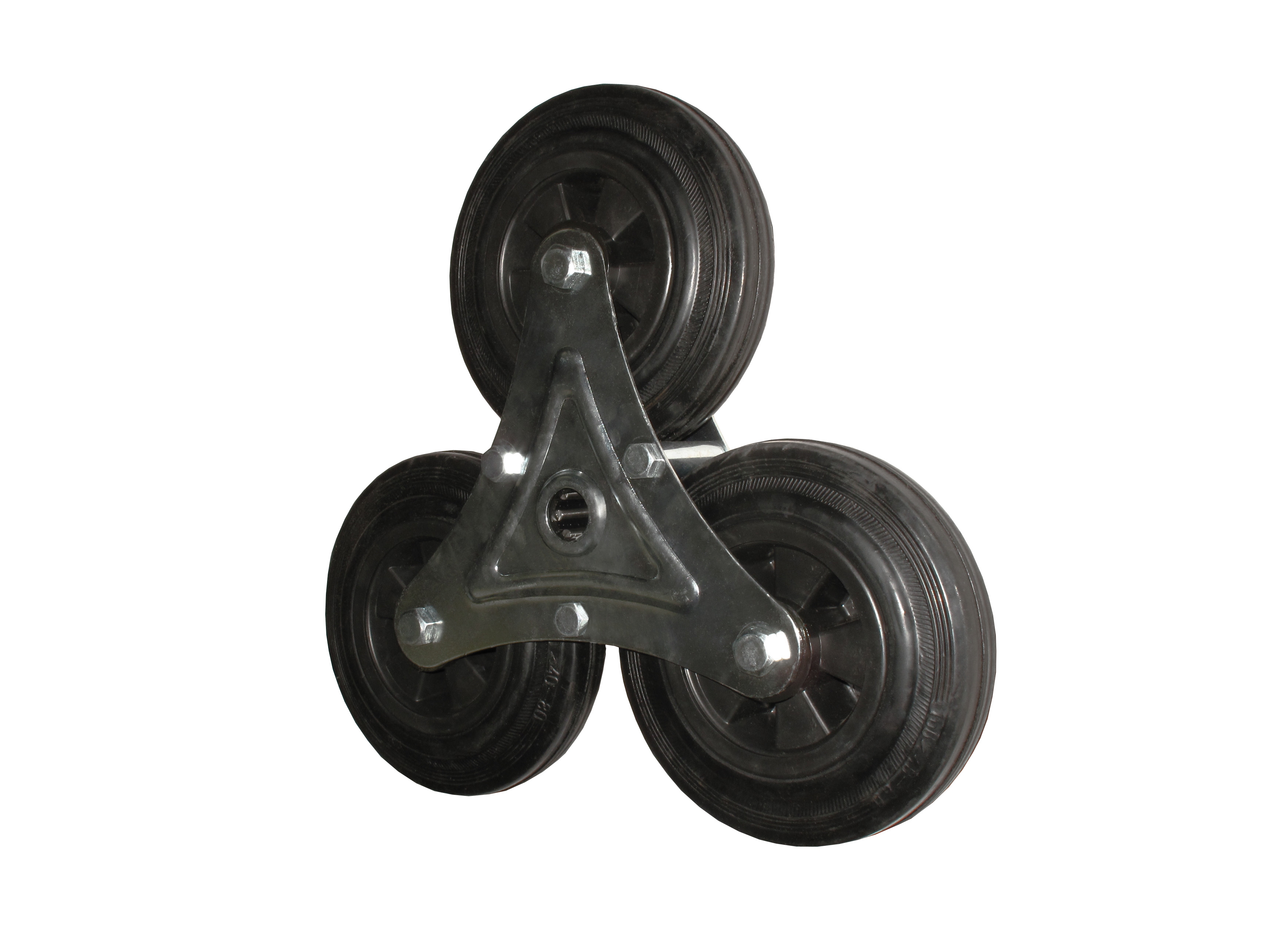 Шагающие колесо. Блок из трех колес для лестничных тележек ТС 63. Шагающие колеса для тележек. Шагающие колеса для сумки-тележки. Трёхколёсный блок для тележки.